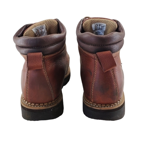 Georgie Boots Work Safety Shoes Men 12 M Brown Leather Metguard ASTM Performance